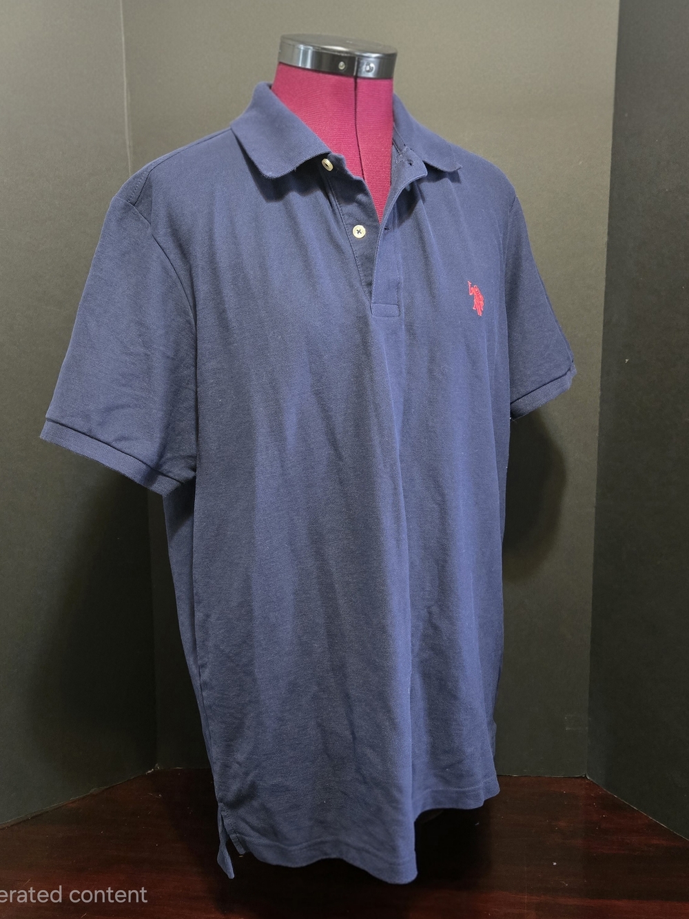 Vintage Polo Ralph Lauren Men's Large Navy Polo Logo Pony 90s Preppy 100% Cotton - Picture 4 of 9